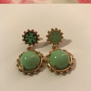 Tory Burch mint green earrings